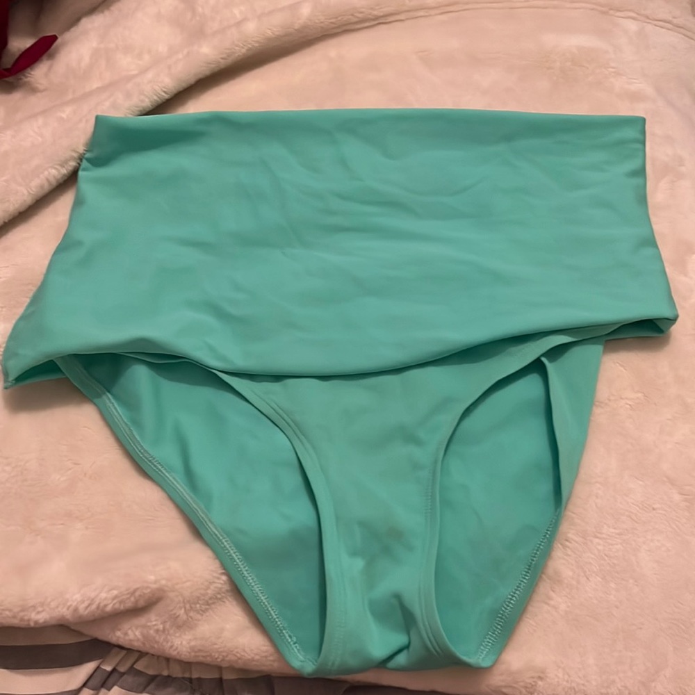 Teal high waisted fold over bottoms